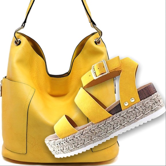 Soda | Shoes | Soda Shoes Bryce Yellow Flatform Espadrille Sandal | Poshmark